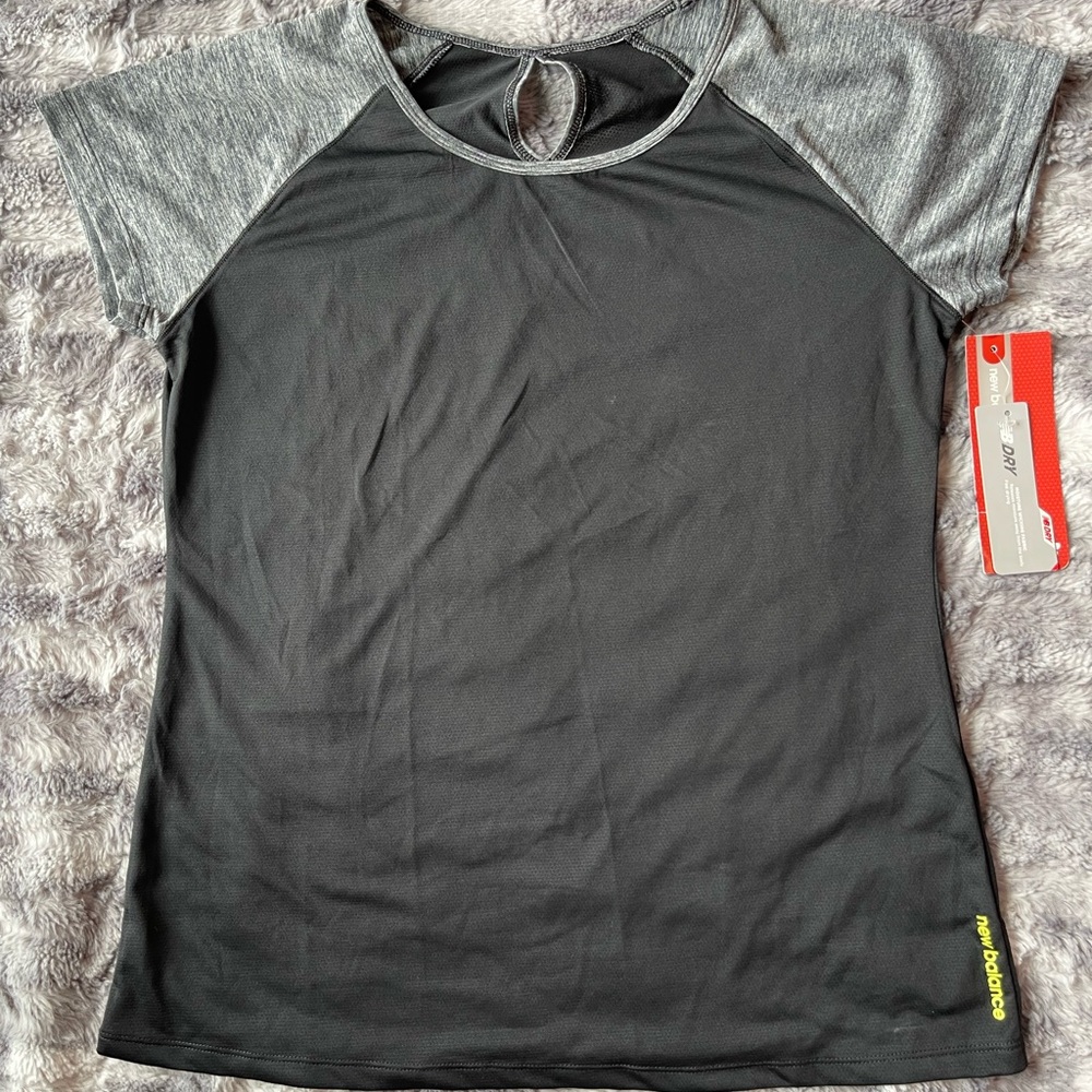New Balance Black and Gray Sports Tee